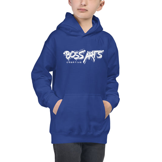 Blue kids hoodie front view